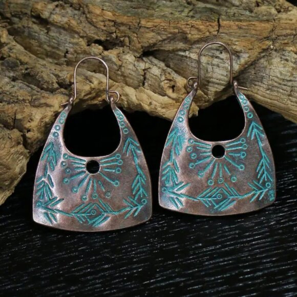 11 Pairs Multicolor Boho Tribal Geometric Earrings - Picture 12 of 12